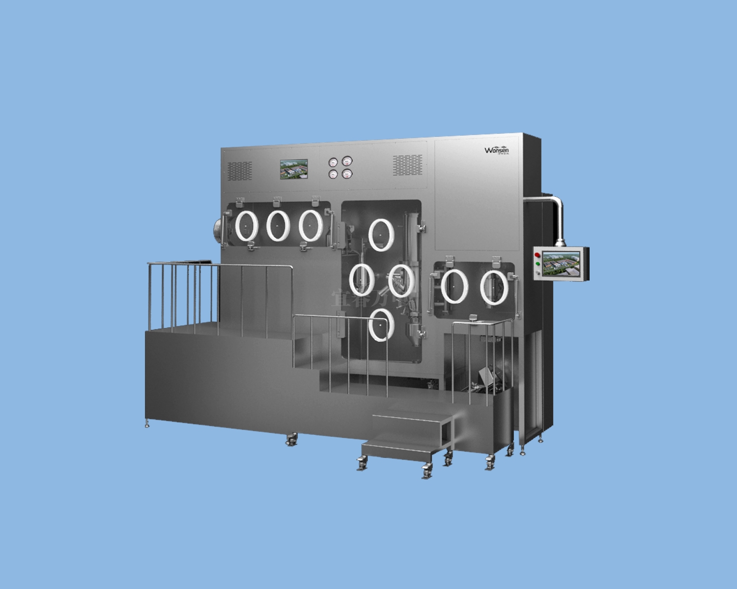 Containment granulation line with OEB4 level